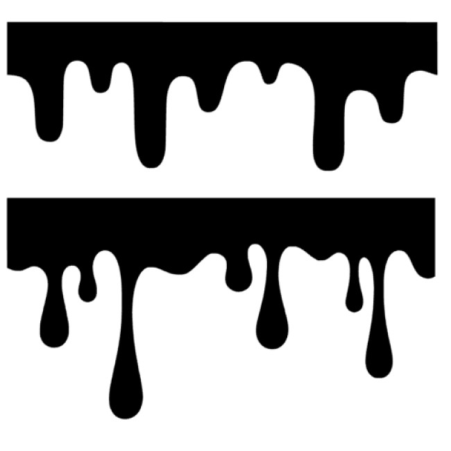 paint drips silhouette