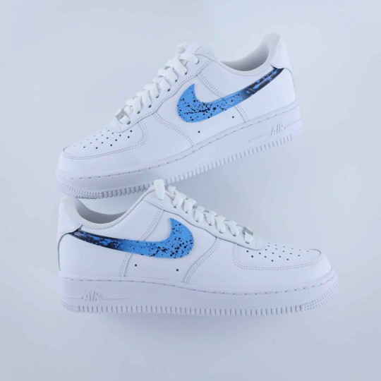 Nike Air Force One degrade bleu Baskets Custom Splash