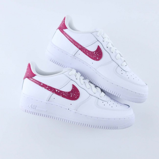 nike air force one custom rose sneakers personnalisées air force femme baskets custom pastel